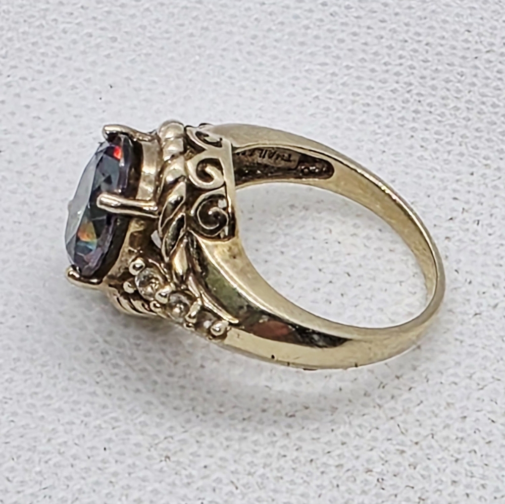 Cool And Colorful Designer Signed Mystic Topaz Ring - Picture 7 of 7